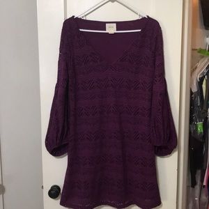 Maeve Anthropologie Magenta Dress